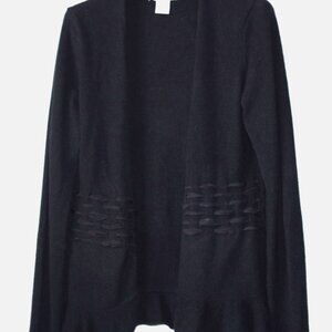 KEIRA Black 2 ply Cashmere Black Women Sweater Cardigan Size: L